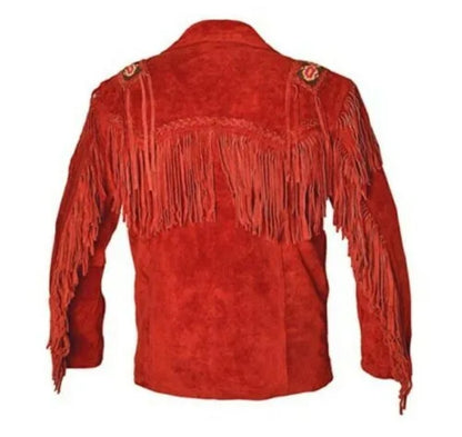 Men's Fringe Western Cowboy Suede Leather Jacket/ Top Native American Jacket-ZLC-WJM-1026