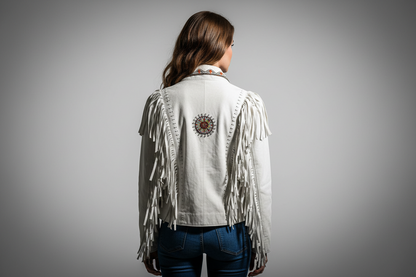 Women Fringe Suede Leather Cowboy Jacket -ZLC-WWJ-2019 - ZHIM LEATHER CREATIONS