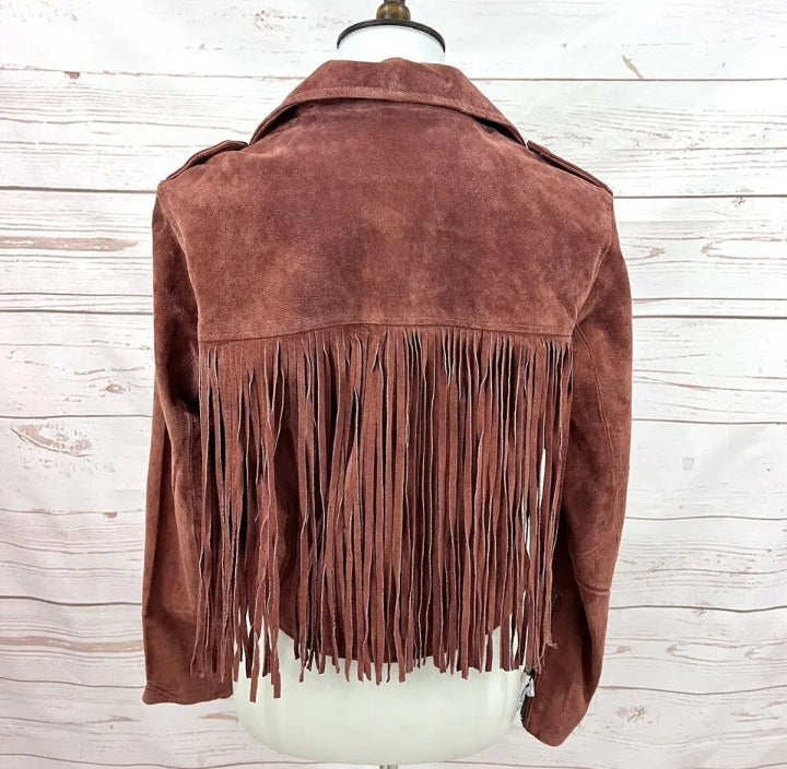 Women Native American Western Cowboy Leather Jacket Suede Fringe & Beaded -ZLC-WWJ-2022-3