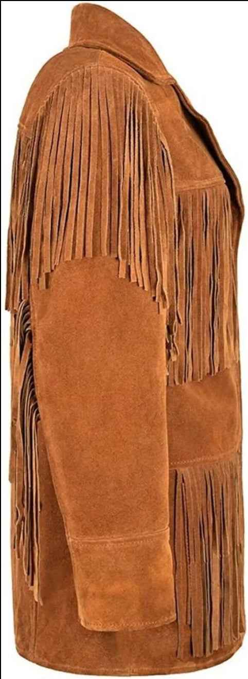 Women Fringe Suede Leather Cowboy Jacket-ZLC-WWJ-2026