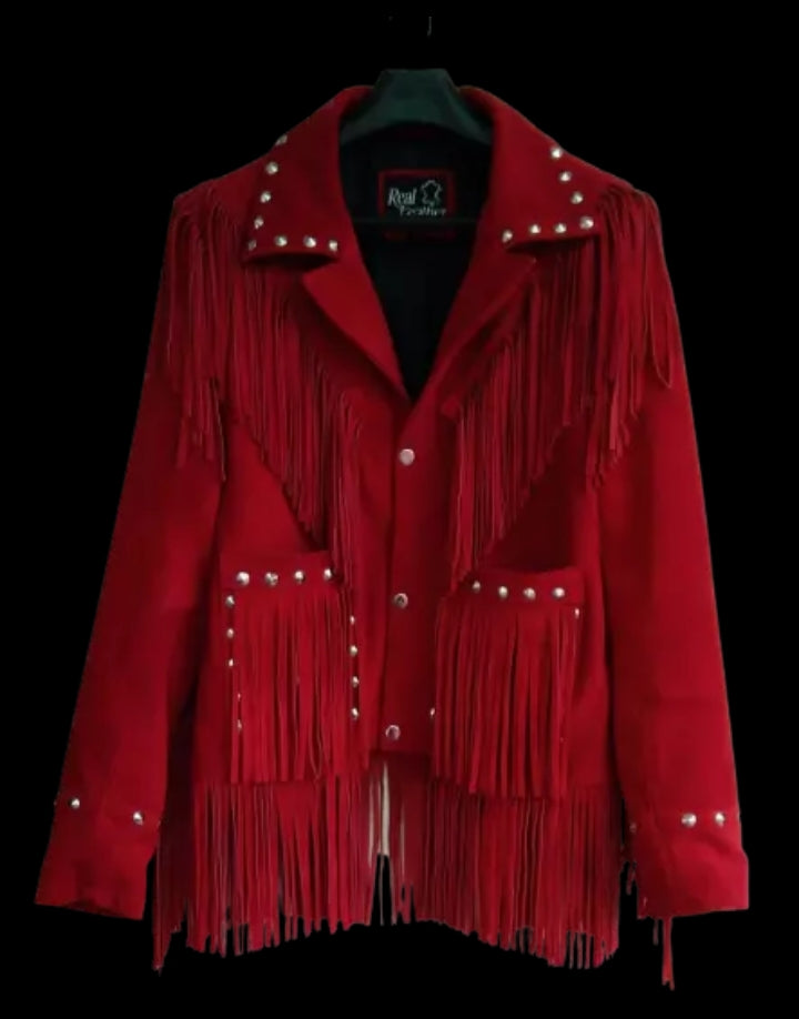 Women Native American Western Cowboy Leather Jacket Suede Fringe & Beaded -ZLC-WWJ-2057