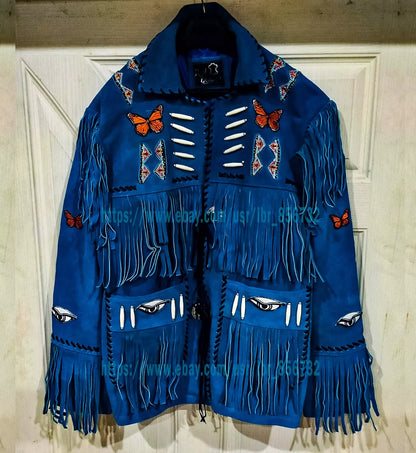 Women Fringe Suede Leather cowboy Jacket -ZLC-WWJ-2088 - ZHIM LEATHER CREATIONS